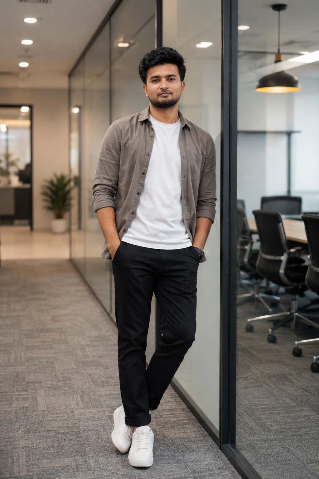 Vikar Ali in a modern office environment